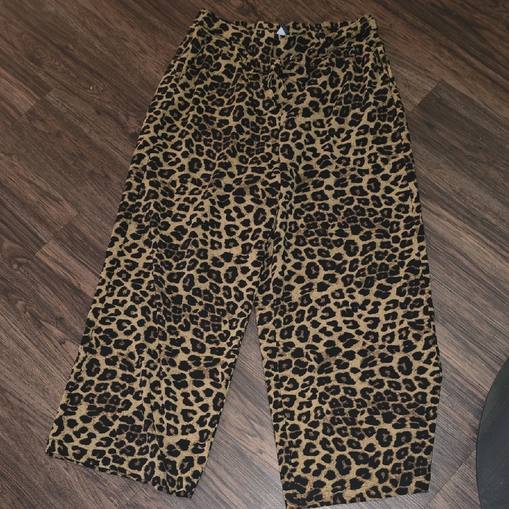 Torrid Leopard Print Wide Leg Pants